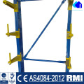 Cantilever rack with up and down adjustable arms and Safety stop pin prevents dropping off